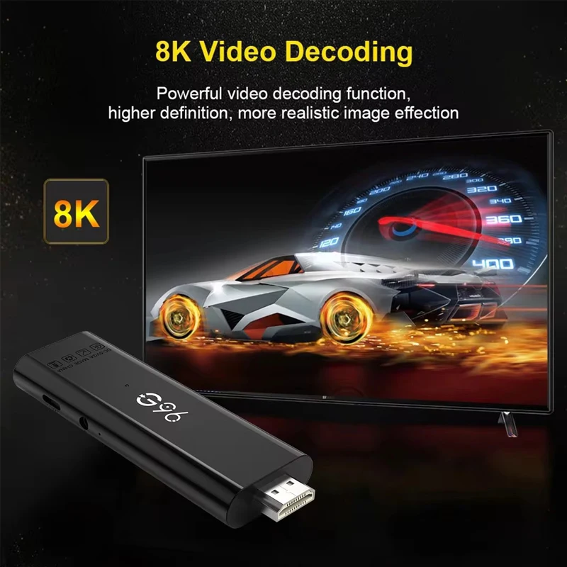 G96 ATV TV Stick Android 13.0 HD 8K 4K HDR10 Smart TV Stick Sprachassistent 2GB 16GB BT5.8 Allwinner H313 Quad Core IPTV