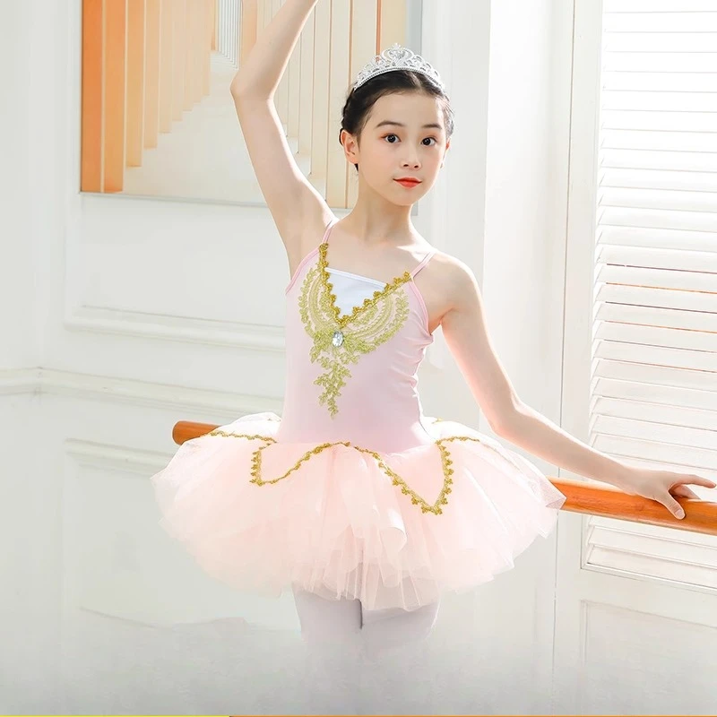 

Балетная юбка, пышная юбка для девочек, детский профессиональный танцевальный костюм, детский танцевальный костюм лебедя