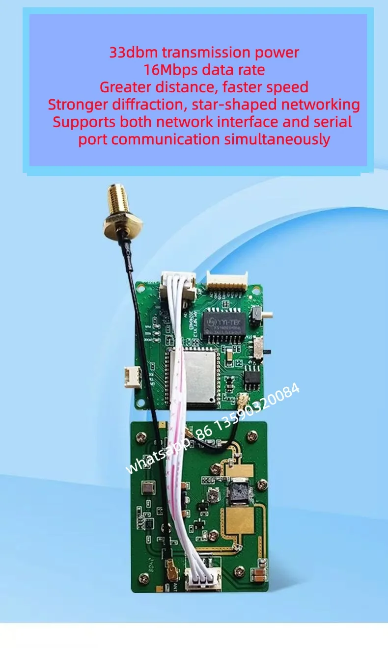 1PCS WiFi HaLow 2W power amplifier integrated module for plug-and-play drone robot video transmission module