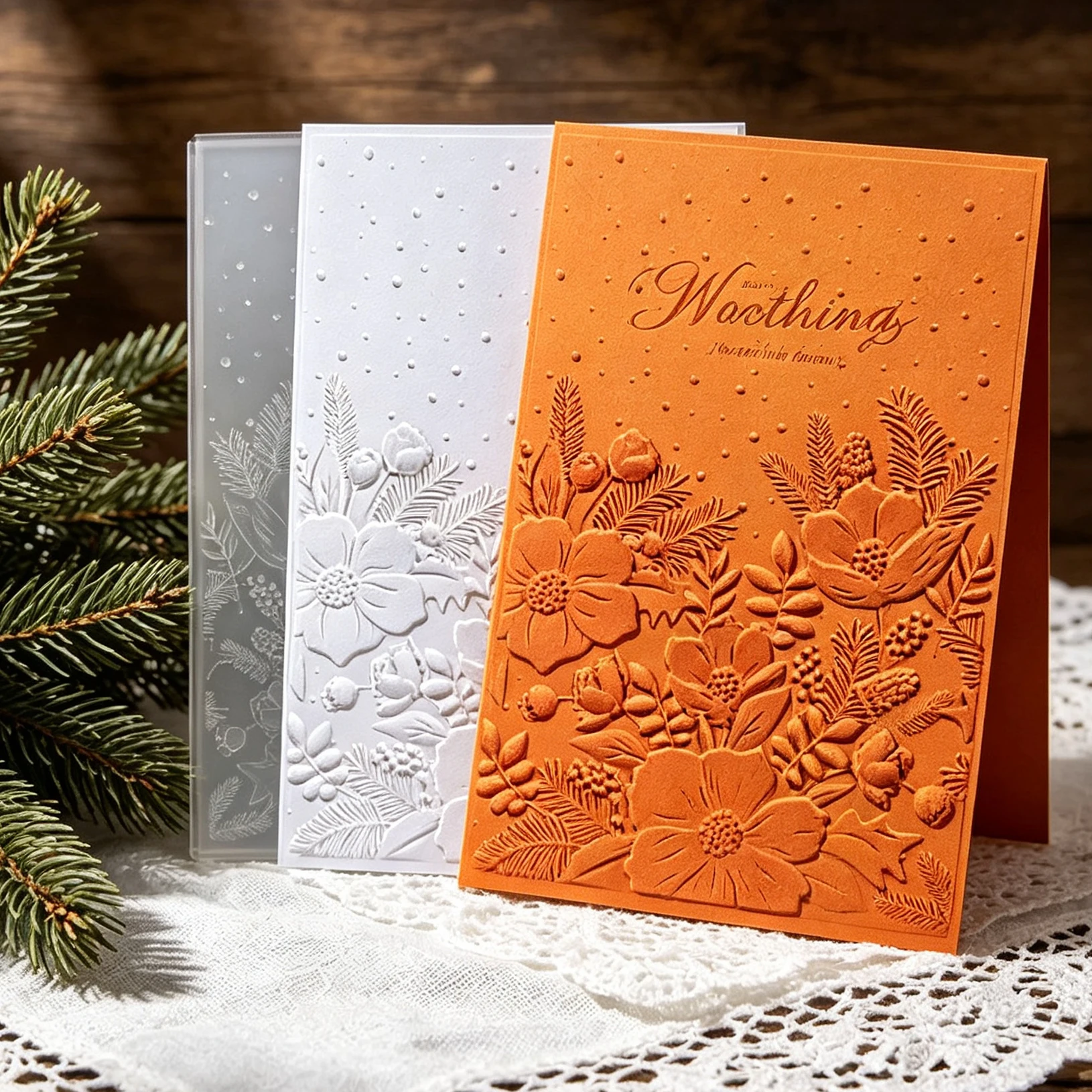 3D Printing Template - Pochoir de gaufrage floral pour les