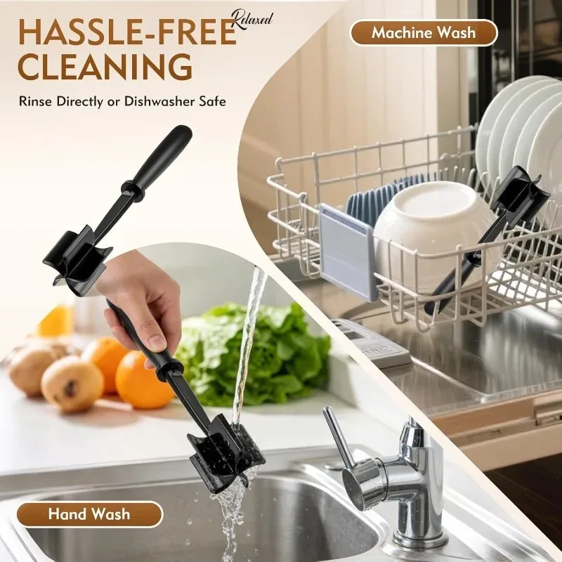 1pc Meat Chopper Handheld Meat Slicer and Blender Multifunctional Manual Masher and Shredder Kitchen Stirring Stick Cooking Tool view 5