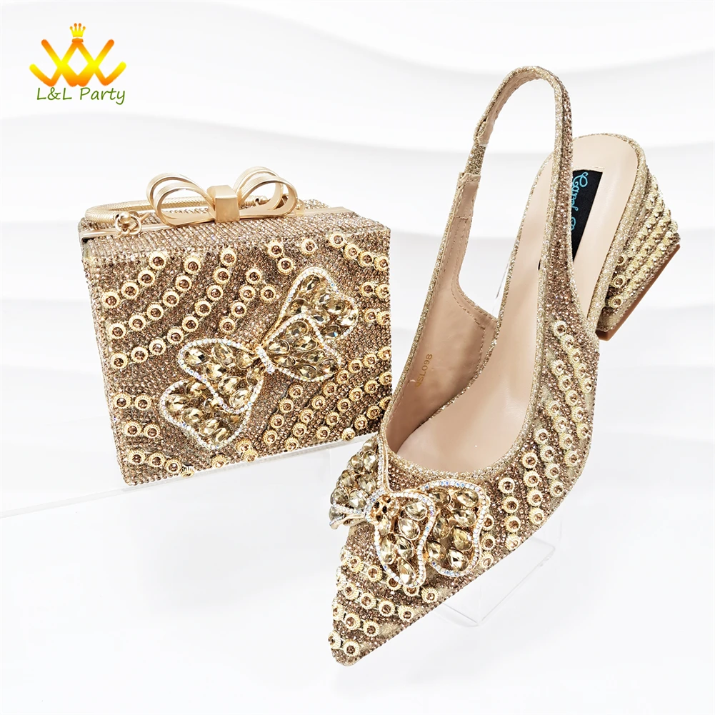 Classics Fashion New Arrivals Italian Women Shoes and Bag to Match High Quality Pumps for Wedding in Green Color