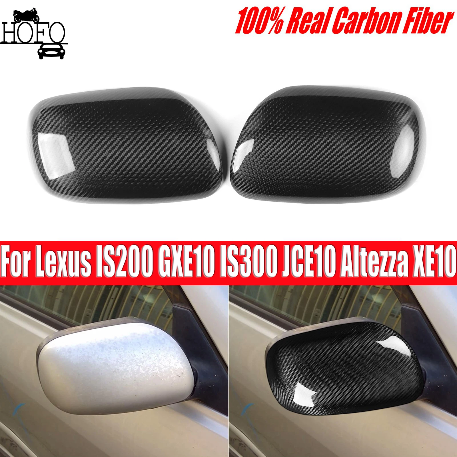 Side Rearview Mirror Cover For Lexus IS200 GXE10 IS300 JCE10 Altezza XE10 1999-2005