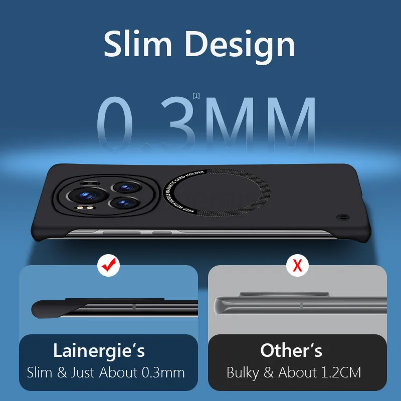 Frameless Magnetic For Magsafe Slim Case For Honor Magic6 Pro Magic 6 Pro 5G Wireless Charging Hard Back Cover