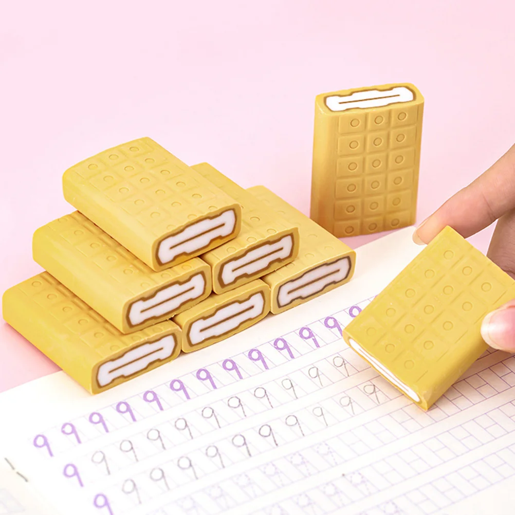 

10Pcs Creative Ice Cream Erasers Lovely Cartoon Design Smooth Erasing Portable Small Erasers for Kids Stationery Collection