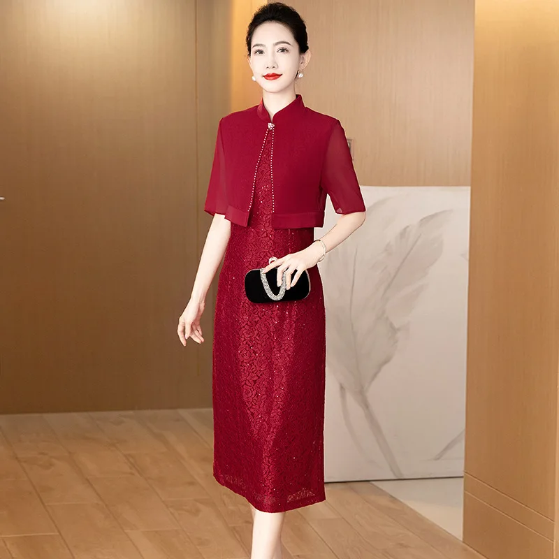 Yourqipao chinesischen Stil verbessert Cheong sam Mutter der Braut Hochzeit Toast Qipao für Frauen