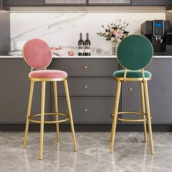 Gold Nordic Bar Chair Dining Room Luxury Beautiful Modern Bar Stool High Quality Confort Cadeiras De Jantar Home Furniture