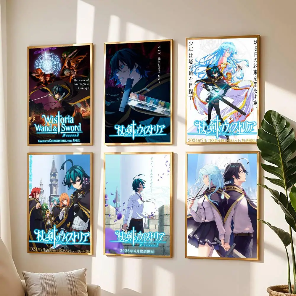 anime W-Wistoria Wand and Sword-D Poster Modern Wall Decal for Living Room Cafe Office Bar and Bedroom