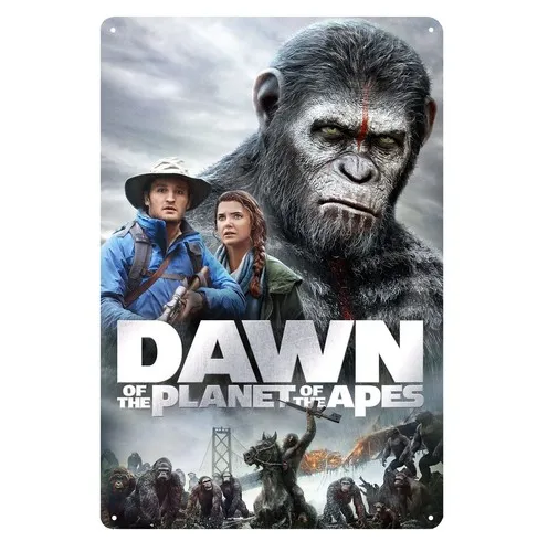 Dawn Of The Planet Of The Apes Movie Metallposter-Blechschild