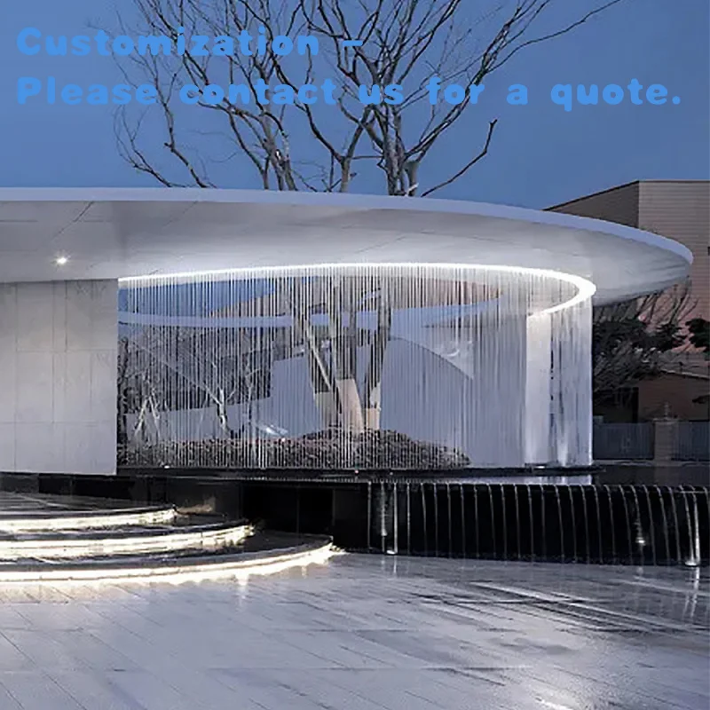 

custom.Custom Landscape Waterfall Rain Curtain LED Optional Accessories Pressure Treated Wood Garden Building Nature Type