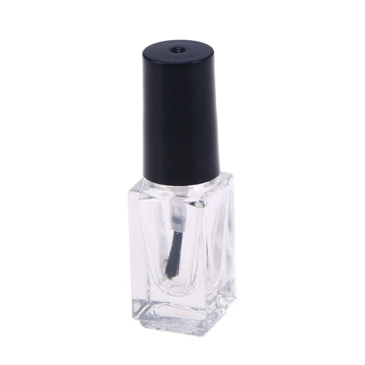 20Pcs Nail Polish Bottles Glass Empty Transparent Square Container Mini Size for DIY Nail Art Travel Business Trip Use