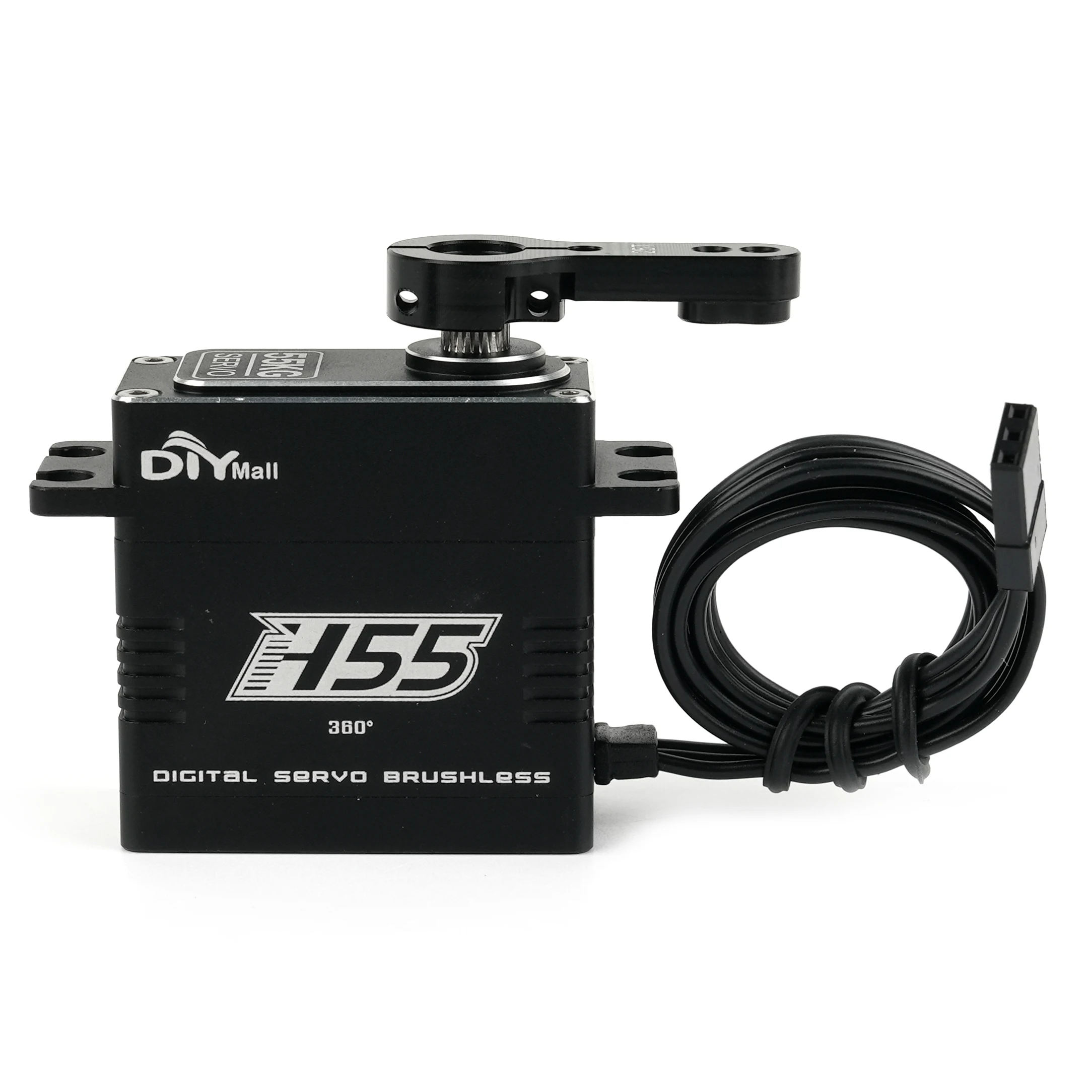 Full Body Metal H55 55kg Waterproof Servo PWM Digital Servos Brushless Motor High Torque Servo for 1/8 1/10 1/12 RC Car Robots