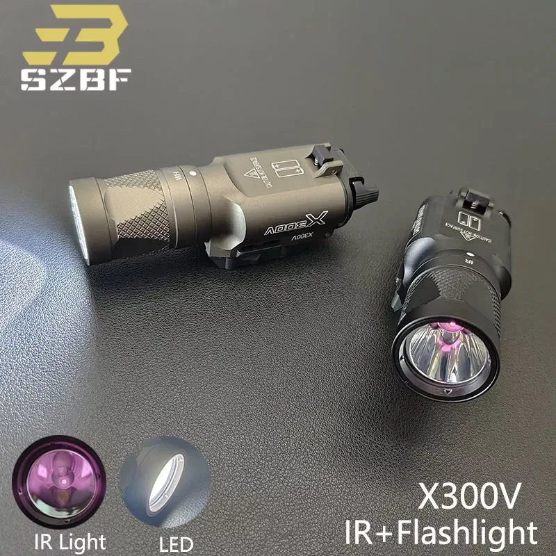 Sotac Tactical X300V IR light and LED Flashlight, Weapon Light X300 X300U Pistol Light, Fit 20mm Picatinny Rail Mount 400 Lumens