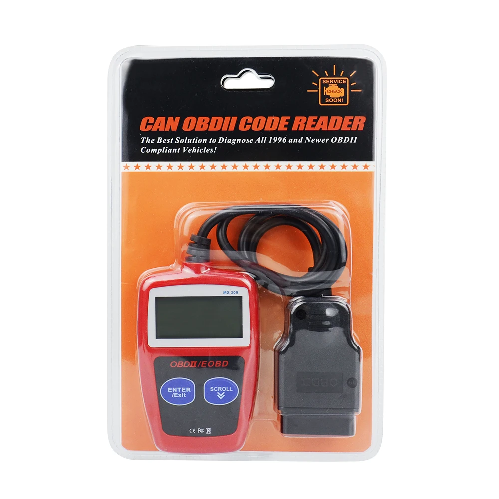 OBD2 MaxiScan MS309 CAN BUS Code Reader EOBD OBD II Diagnostic Tool MS309 KW806 Code Scanner PK OM121 AD310 MS300