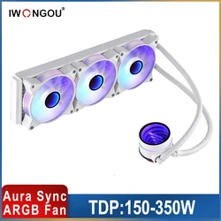 Pc Water Cooling Heatsink ARGB 120mm Fan Lga 2011 V3 Cooler IWONGOU Water Cooler X99 Branco for Intel 1700/1200/1155/AM4 AMD