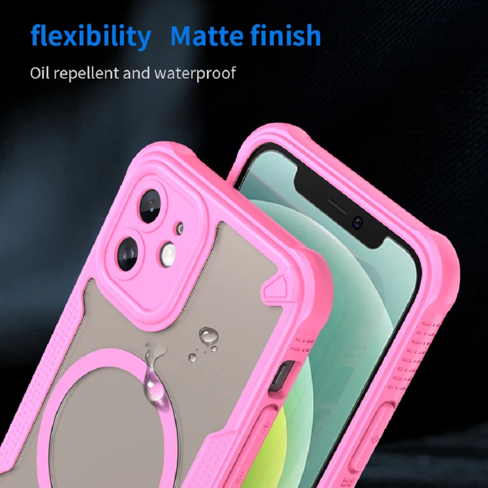 แฟชั่นสําหรับเคสโทรศัพท์แม่เหล็กสําหรับIphone 16 15 14 13 12 Pro Max Plusไร้สายชาร์จรวมป้องกันกันกระแทกกรณี