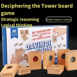 Children's Educational Logic Thinking Training Interactive Decomposition Card Decrypt the Tower Suitable for Ages 3 to 8 Years