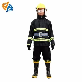 Flame resistance suit rescue uniform fire fighter uniform with balaclava hood