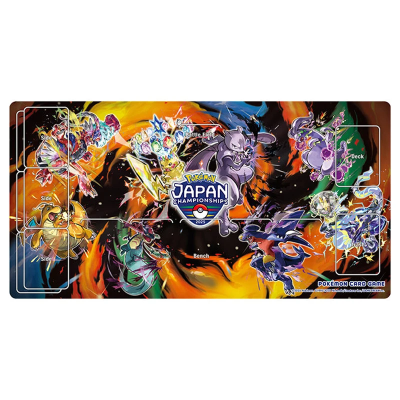 

600X350Mm Diy Rubber Play Mat PJS 2025 Pokemon Mewtwo Battle Card Mat Anti-Slip Anime Mouse Pad Gift