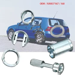 7 Pcs/Set Front Left & Right Door Lock Cylinder Repair Kit for VW /Mk4 /Golf 4 /Bora 1U0837167EC W904-ST-7T
