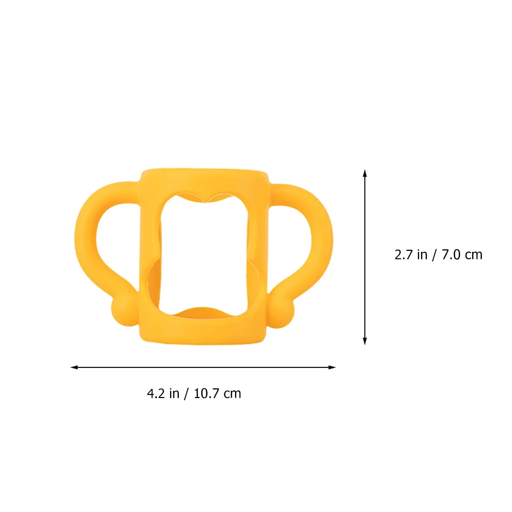 

4 шт., ручки для детских бутылочек с молоком, силиконовые нескользящие ручки, держатель для бутылочек для кормления младенцев, аксессуары для бутылочек с широким горлышком