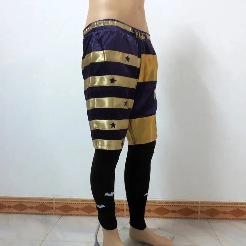 CyJared Leto Joker Cosplay Star Pants خارقة الزي الرسمي زي الهالوين عيد الميلاد مخصص أي حجم