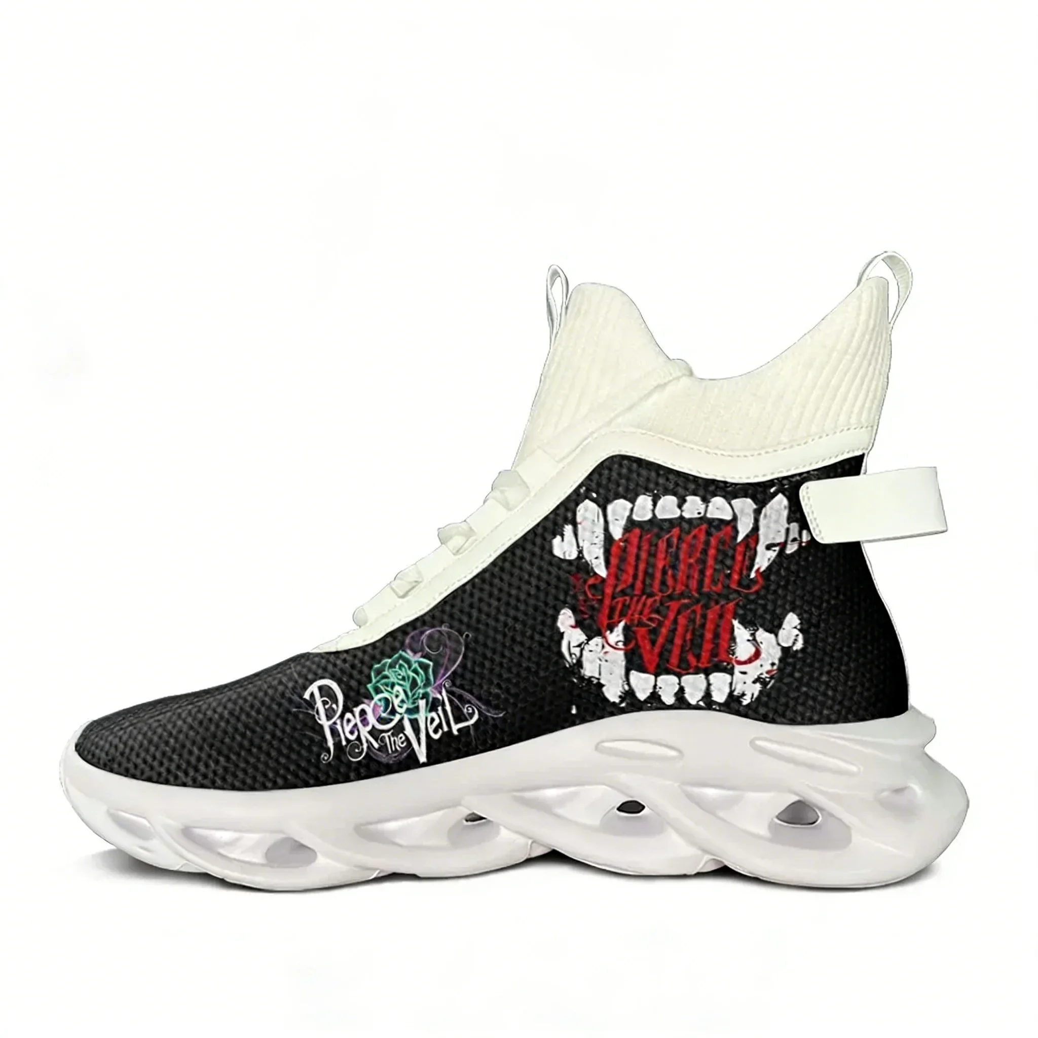 Pierce The Veil Rock Band High Top Flats Sneakers Cool Men Women Sports Running Shoes Sneaker Lace Up Mesh Footwear Custom Shoe
