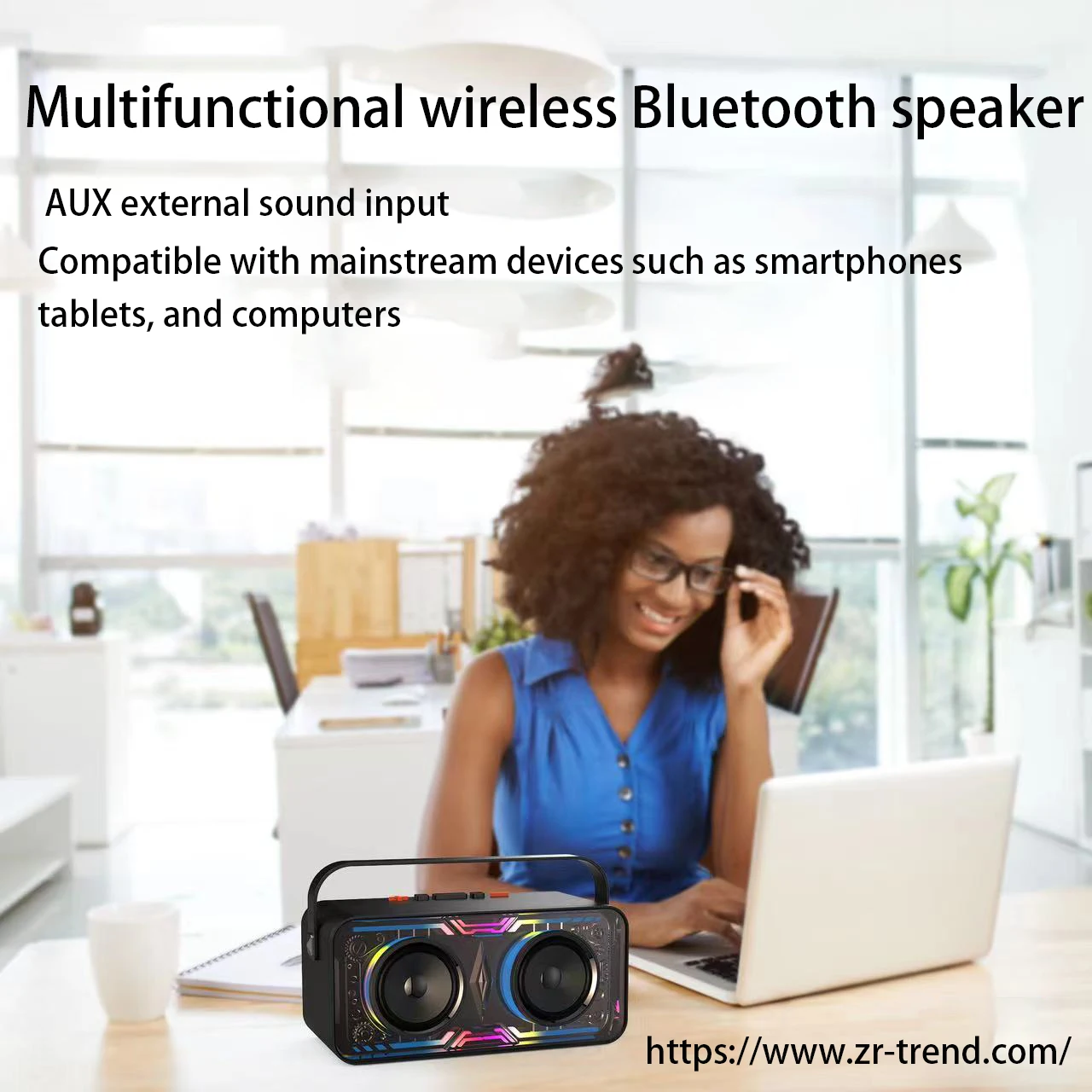 Bluetooth多機能ワイヤレス充電スピーカー,FM TFカード,音楽プレーヤー,TWSステレオ,家庭用Hi-Fiサウンド,RGBライト,透明メカ