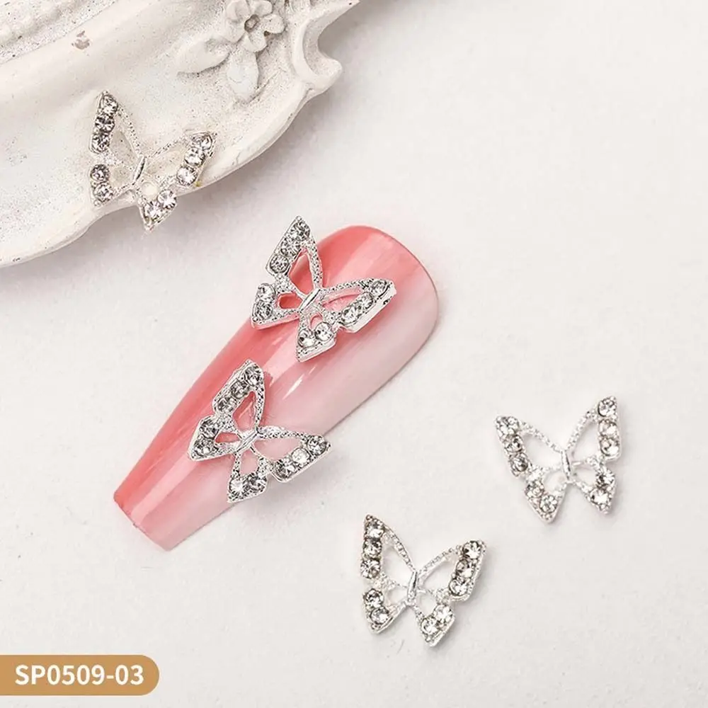 10 unids/set de accesorios para uñas, decoraciones para uñas de mariposa, dijes de cristal para uñas, Material de manicura, diamantes de imitación para uñas de estrella, suministros para uñas