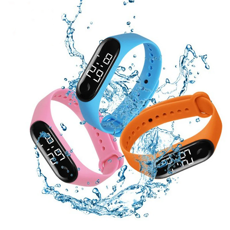 New Led Waterproof Wristwatch Fitness Color Screen Smart Sport Bracelet Activity Running Tracker for Men Women Silicone Watch