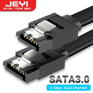 Jeyi SATA III Kabel 6 Gbps 39 Cm Lurus Bend HDD SDD Kabel Data dengan Mengunci Latch untuk SATA HDD SSD CD Drive Penulis Desktop PC 8 ssd evo penjualan terbaik - №