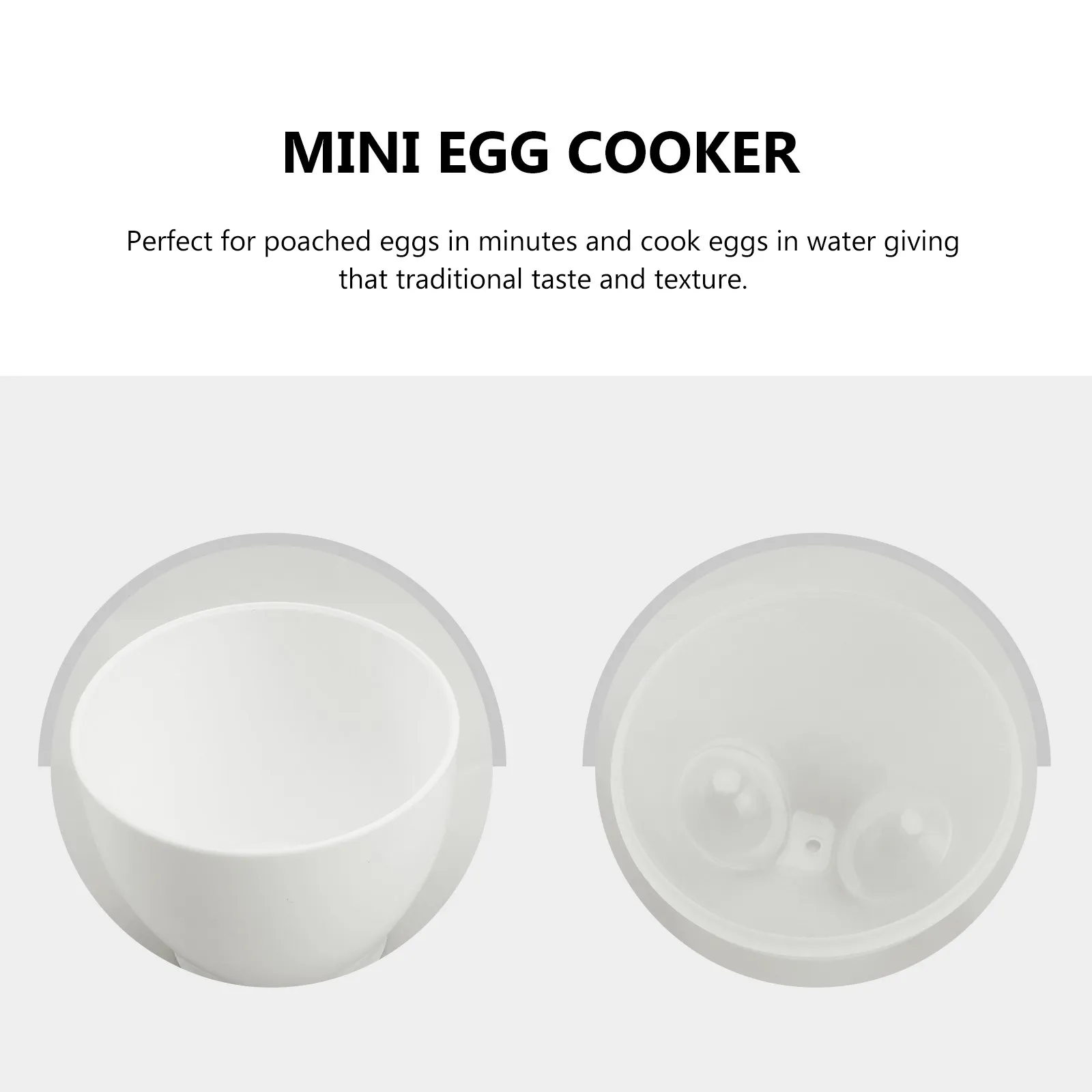 2 Piezas de Tazas para Huevos al Vapor, Mini Vaporera Premium para Microondas, para Cocinar Huevos Poché Suaves en Cuestión de Minutos, Antiadherente para Cocina Casera