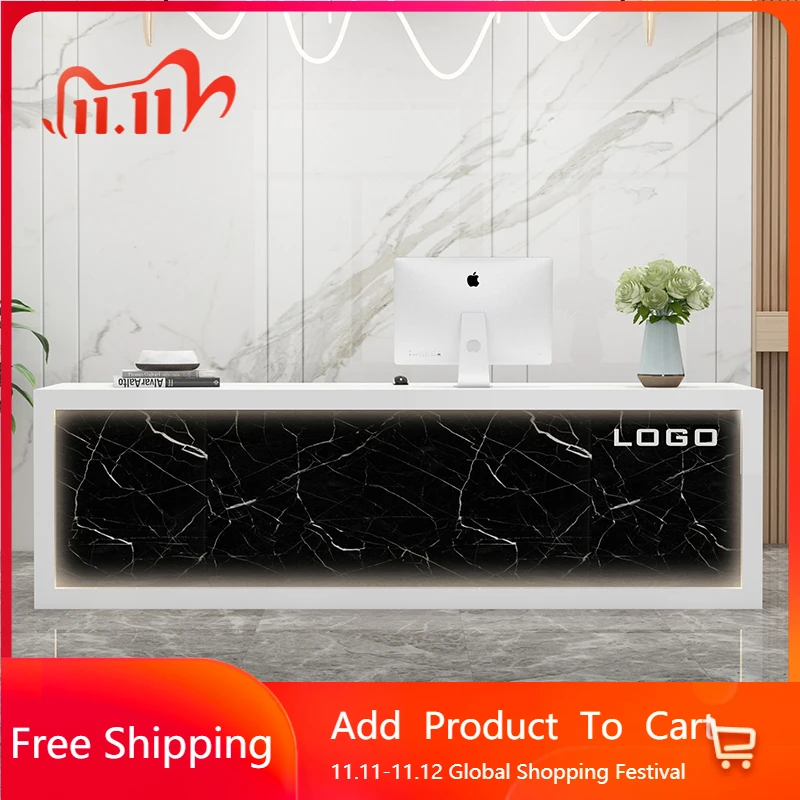 

Japanese Luxury Reception Desks Decorations Cashier Counter Reception Desks Beauty Salon Office Distillation Trendy Furniture