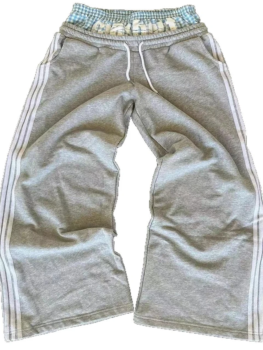 Y2K – pantalon de sport décontracté, style Hip-hop européen et américain, Double taille, mode de rue, personnalité polyvalente