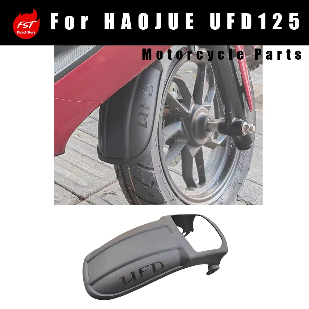 Extended Front Fender Mud Flap, No Drilling Required Special Modified Accessory Anti-splash Mud Water for Haojue UFD125
