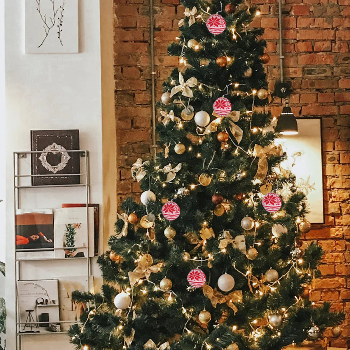

6pcs Knitted Christmas Balls Premium Wool Tree Pendant Ornaments Decorations Hanging Xmas Gift Home Decorations Sofa Bedroom