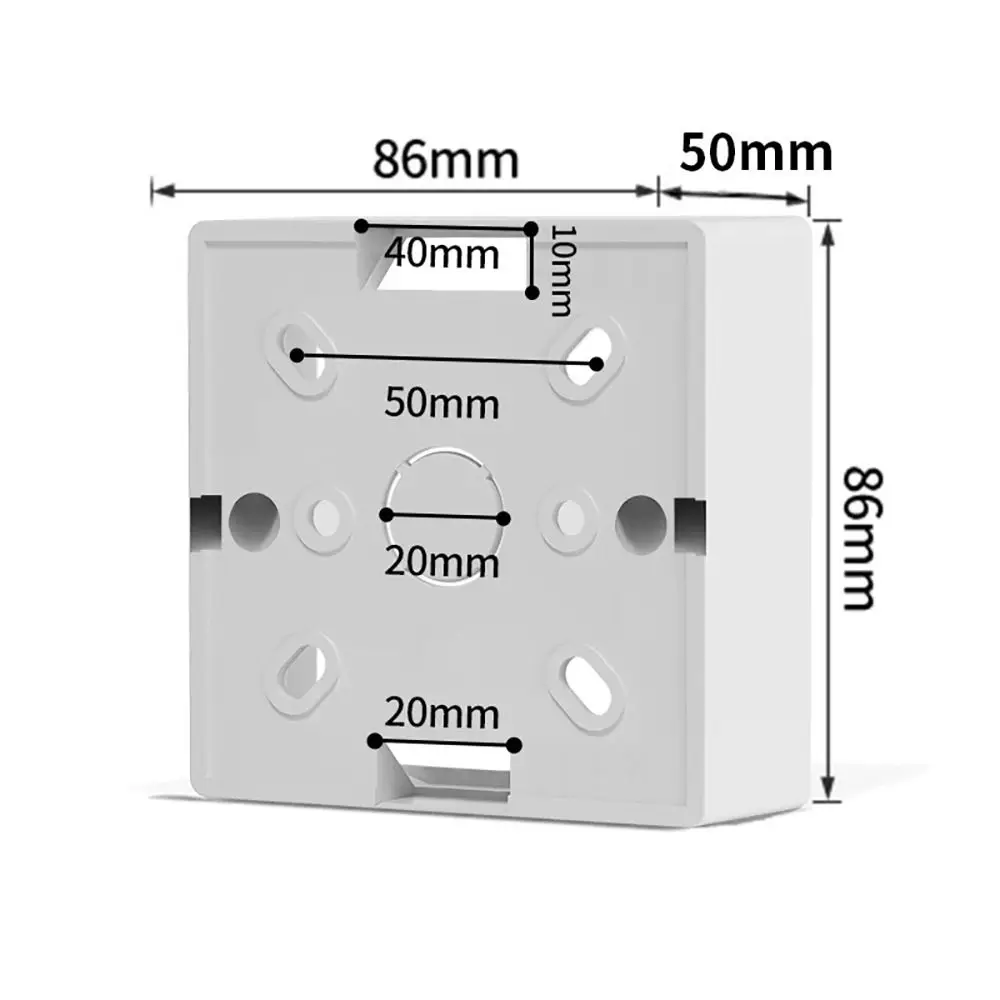 New PVC Switch Installation Box 86 Type White Switch Socket Box 33/50mm Junction Outfit Box