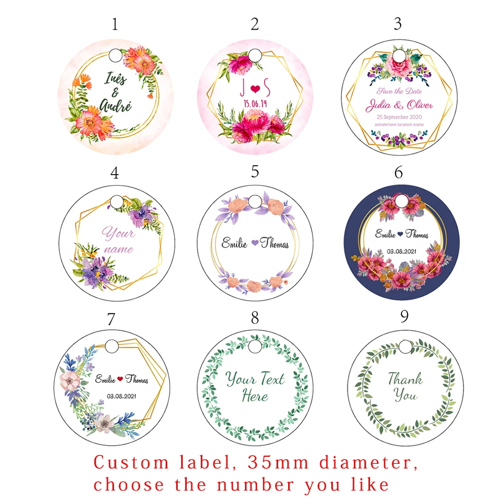 

100 Pieces Personalized Round Circle Label Stickers Gift Sealing Sticker Packaging Sticker Product Label Customization