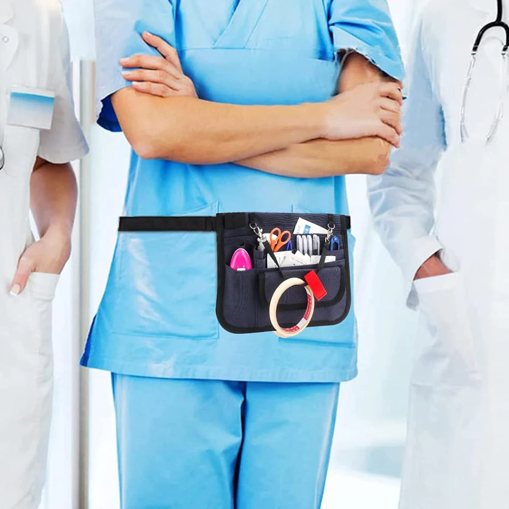 다층 간호사 도구 보관 가방, 간호사 허리 가방, 용품 키트, 의사 간호사 필수품 휴대용 허리 가방 정리함