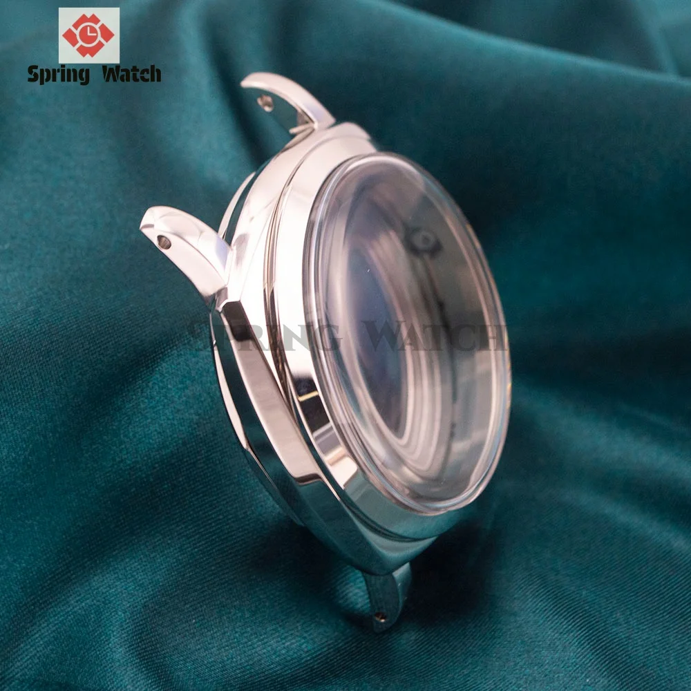 47mm Vintage Case PAM 6154 Case Stainless Steel Watch Case Bubble Mirror 10ATM Waterproof Case for ETA6497/6498/ST3600 Movement