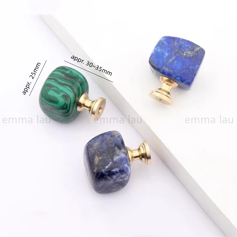 Natural Gem Stone Furniture Handle Drawer Knob Singel Hole Ore Block Handles for Cabinet Door Kitchen Cupboard Small Pulls