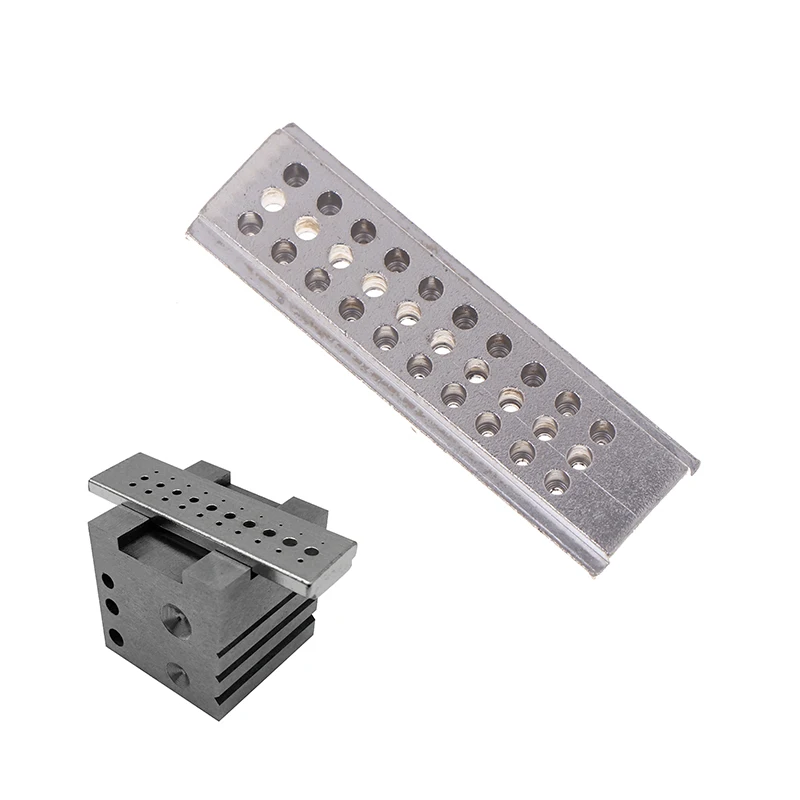 30 Holes Steel Plate Drilling Stakes Base Twisting Drill Carving Block Hole Punching Board Watch Repair Tool For Watchmaker