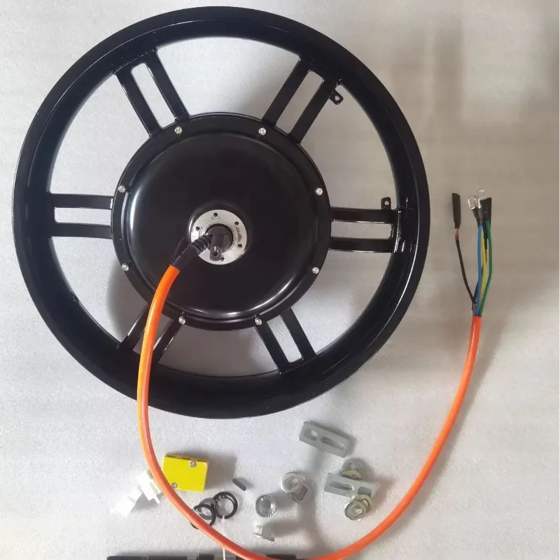 20 inch snowmobile fat tire brushless gearless, disc brake integrated wheel motor kit 500W1000W