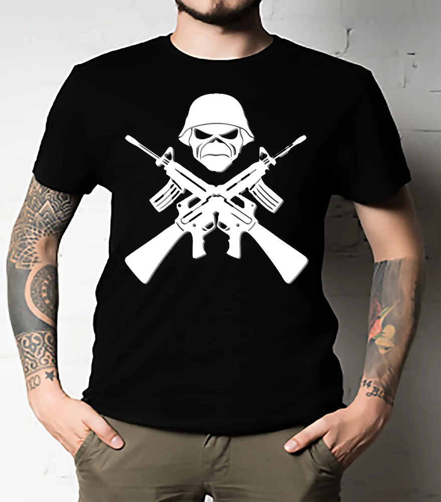 

White Skulls Army Graphic T-Shirt classique Unisex All Size