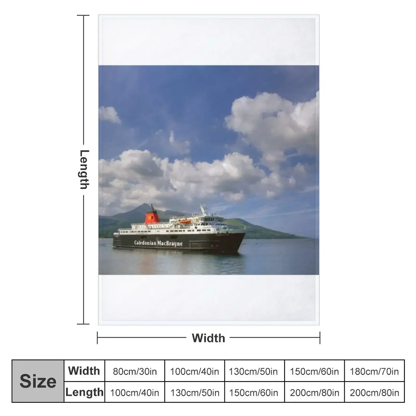 MV Caledonian Isles, Brodick Harbour, Isle of Arran Throw Blanket couch cozy soft plush fuzzy picnic outdoor blanket