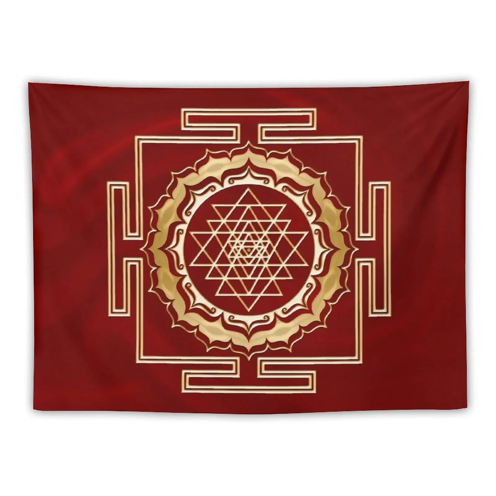 

Shri Yantra - Cosmic Conductor of Energy, Sacred Geometry Tapestry Wall Decorations Room Decorations Aesthetic Tapestry