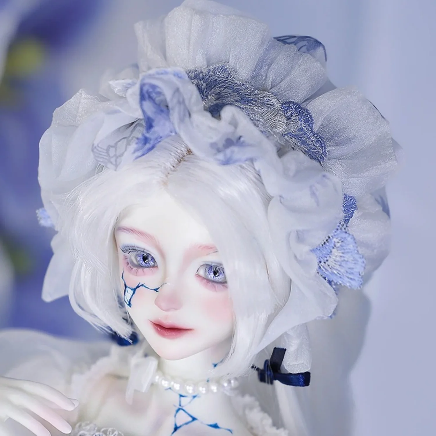 Joybjd 1/4 Xuetu Full Set B&C with Chinese Blue and White Dress Style Resin Art Toy