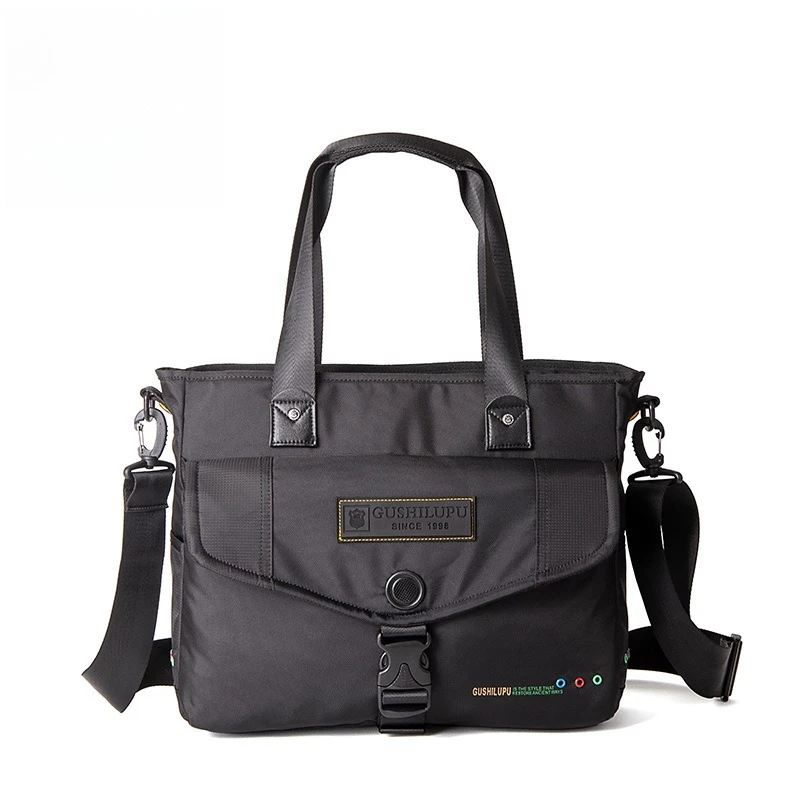 Large Capacity Crossbody Bags for Men Student Tutoring Class Shoulder Bags Handheld Bag Casual Street Style Single Shoulder Bag