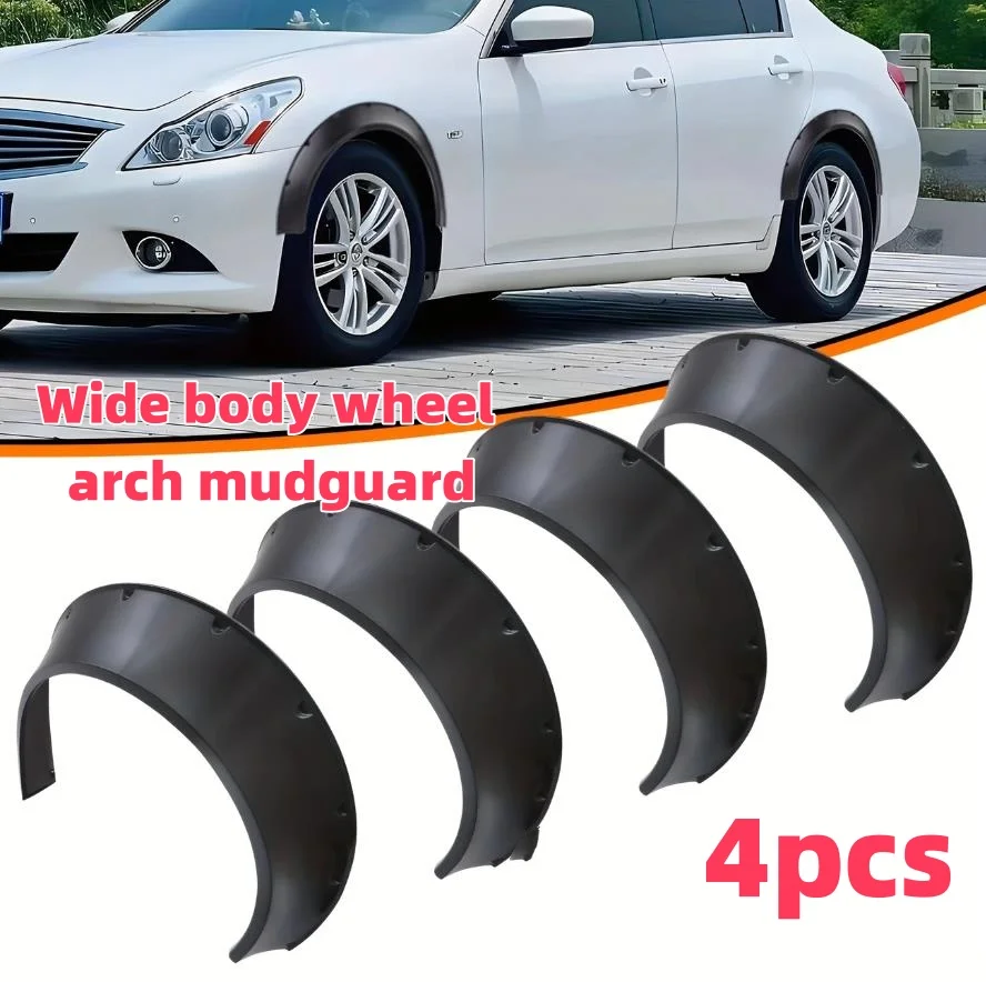 Arc de roue universel large pour Modification de voiture, 4 pièces, berline SUV, véhicule tout-terrain, arc de roue décoratif élargi, garde-boue de pneu