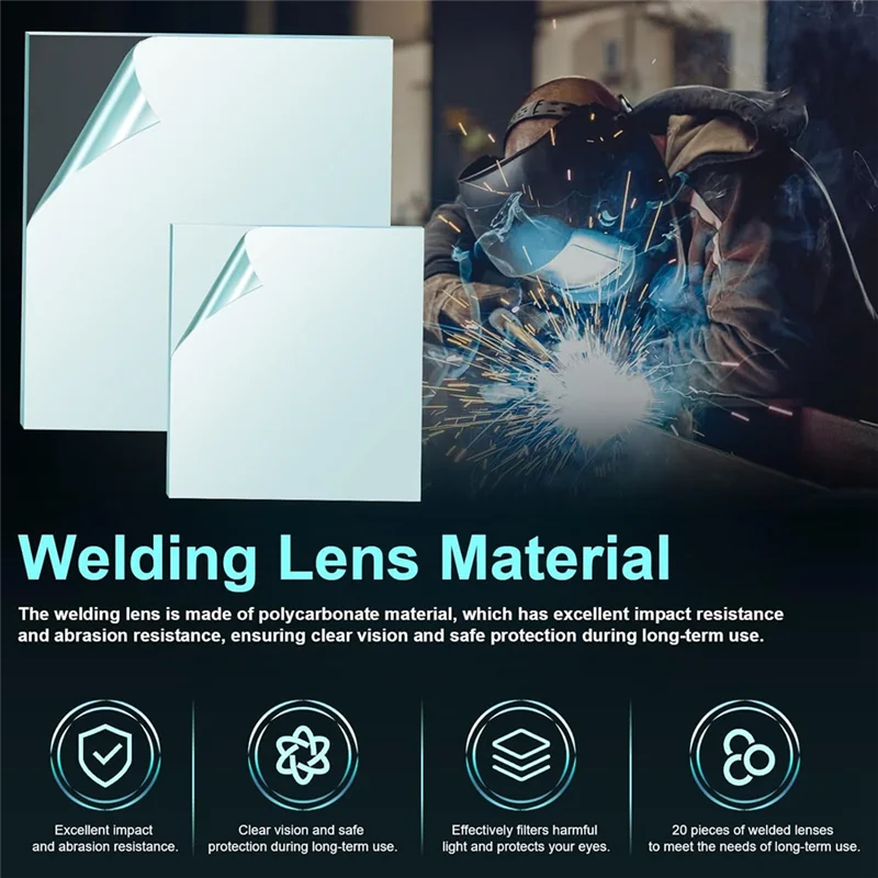 

ALIM-3350 Welding Helmet Lens For Electric Viking Welding Hood Cover Clear Lenses - KP3044-1 KP2898-1